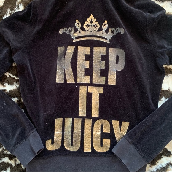 Black and gold Juicy Couture track jacket. - Picture 2 of 4